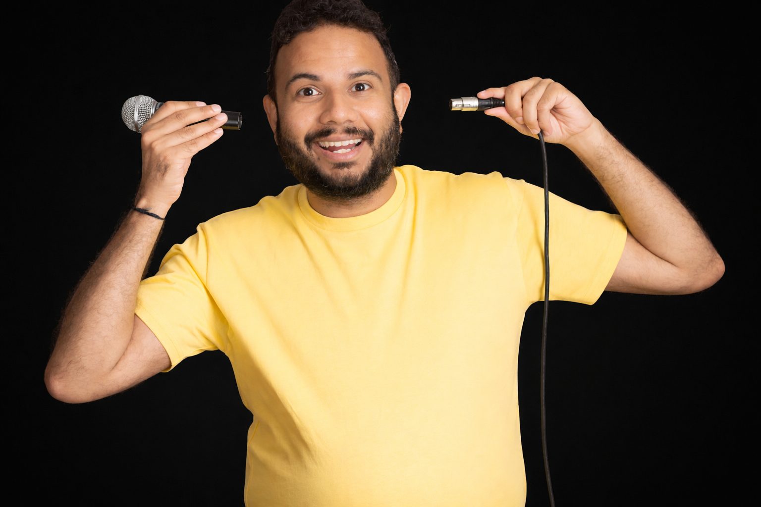 Harsh in a funny pose